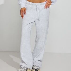 Garage Heather Light Gray Straight Leg Sweatpants